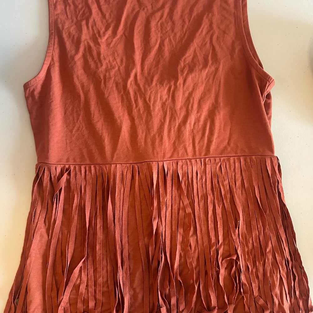 Idyllwind Rust Fringe Tank Top - Picture 3 of 3